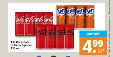 Aanbieding: Coca-Cola Fanta 8 packs 250 ml