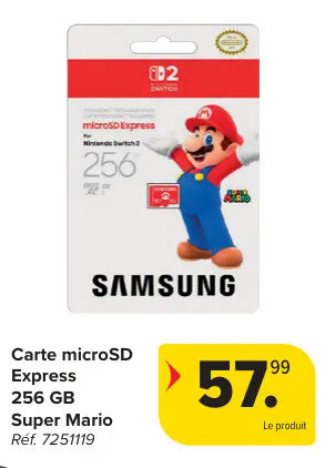 Offre: Carte microSD Express Super Mario