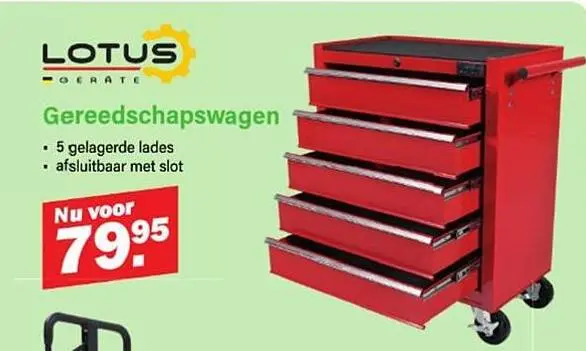 Promotie: Gereedschapswagen