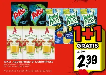 Aanbieding: Taksi, Appelsientje of Dubbelfrisss