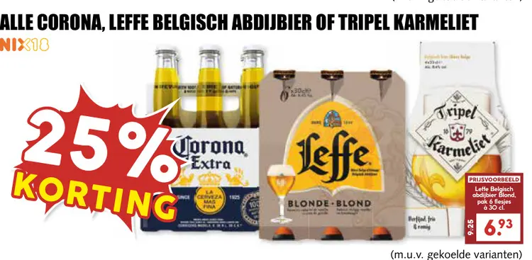 Aanbieding: Corona, Leffe Belgisch Abdijbier of Tripel Karmeliet