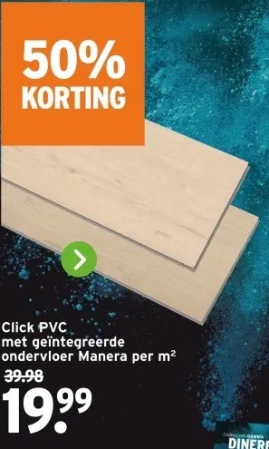 Aanbieding: Click PVC met geïntegreerde ondervloer Manera