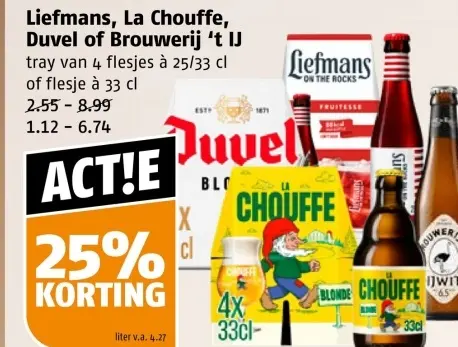 Aanbieding: Liefmans, La Chouffe, Duvel of Brouwerij 't IJ