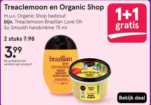 Aanbieding: Treaclemoon en Organic Shop