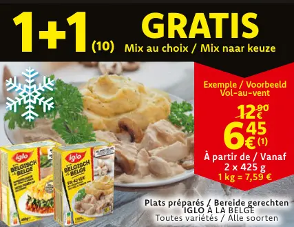 Offre: Plats préparés / Bereide gerechten