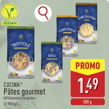 Offre: Pâtes gourmet