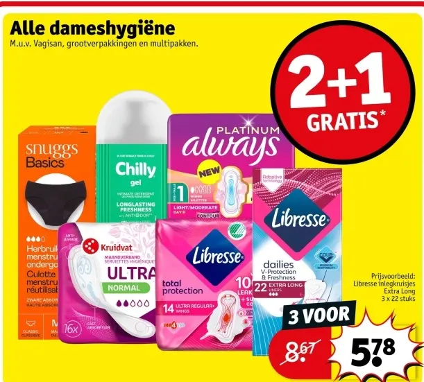 Aanbieding: Alle dameshygiëne
