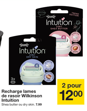 Offre: Recharge lames de rasoir Wilkinson Intuition