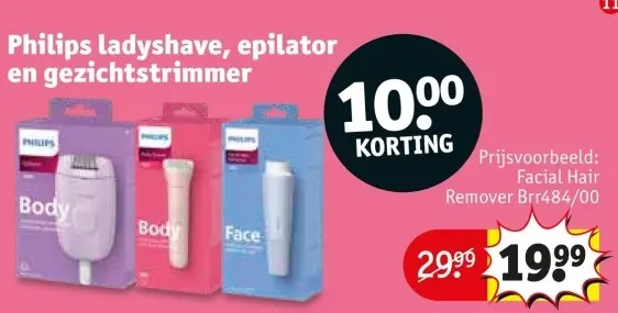 Promotie: Philips ladyshave, epilator en gezichtstrimme