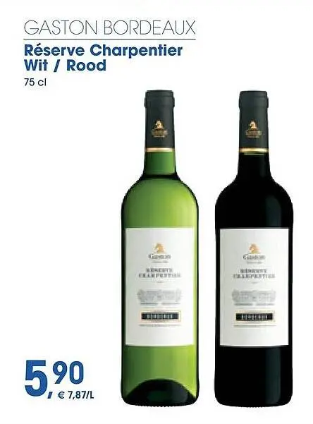 Promotie: Réserve Charpentier Wit / Rood