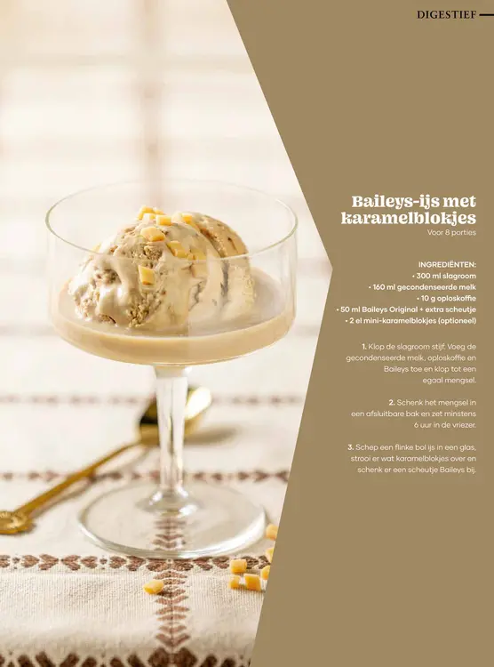 Aanbieding: Baileys-ijs met karamelblokjes