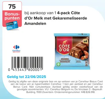Aanbieding: Côte d'Or Melk met Gekaremeliseerde Amandelen