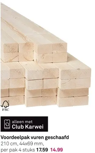Aanbieding: Voordeelpak vuren geschaafd
