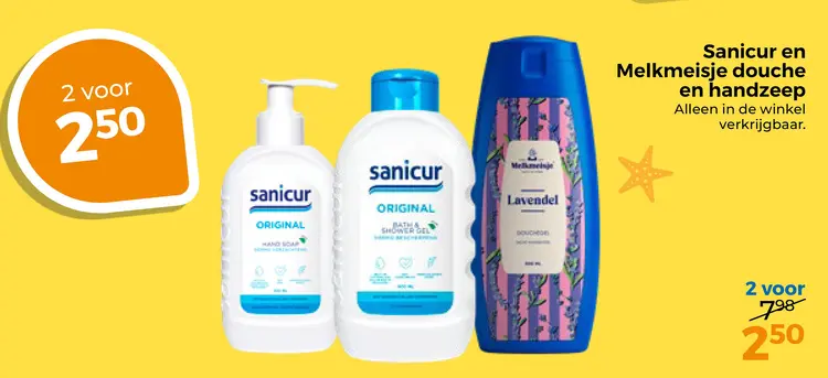 Aanbieding: Douche en handzeep