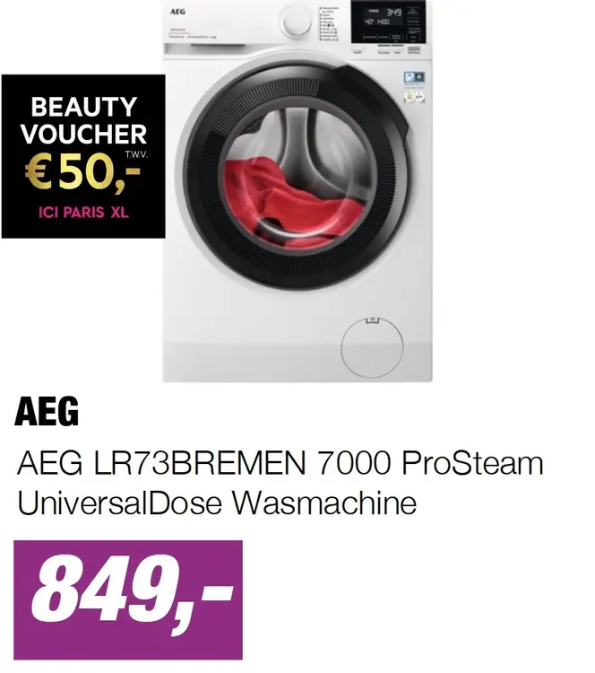 Aanbieding: AEG LR73BREMEN 7000 ProSteam UniversalDose Wasmachine