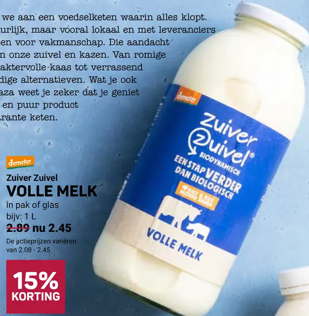 Aanbieding: Volle melk