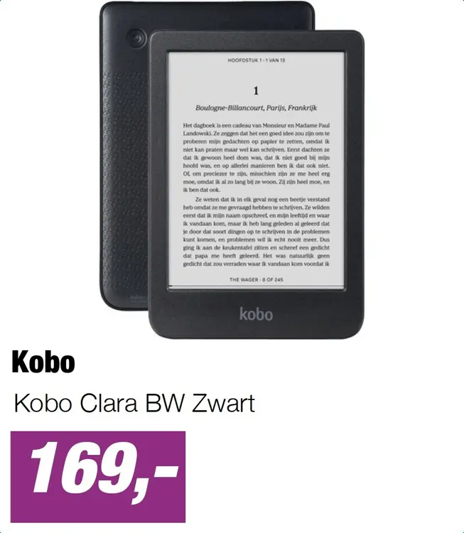 Aanbieding: Kobo Clara BW Zwart