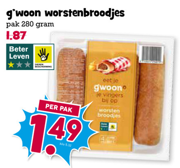 Aanbieding: g'woon worstenbroodjes