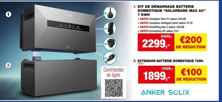 Offre: Kit de démarrage batterie domestique "solarba