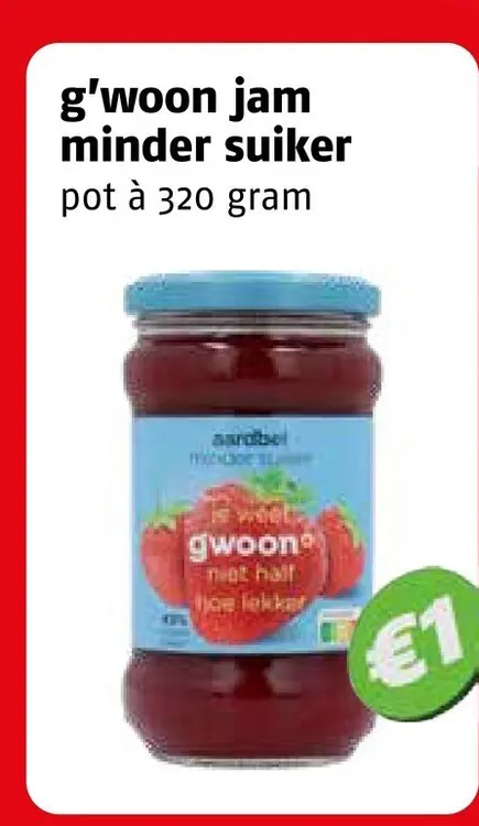 Aanbieding: Jam minder suiker