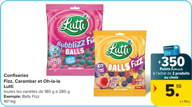 Offre: Confiseries Fizz, Carambar et Oh-la-la