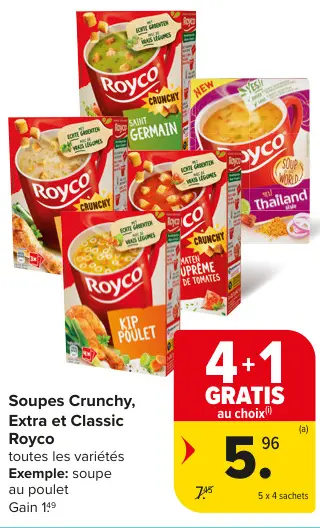 Offre: Soupes Crunchy, Extra et Classic
