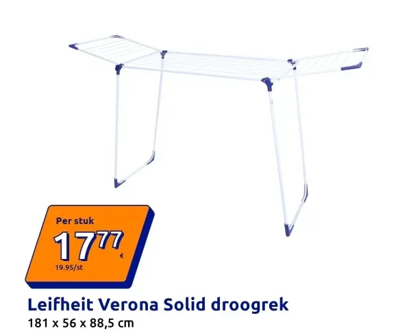 Aanbieding: Leifheit Verona Solid droogrek