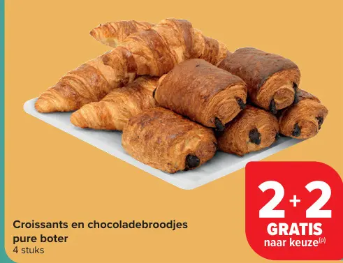 Promotie: Croissants en chocoladebroodjes