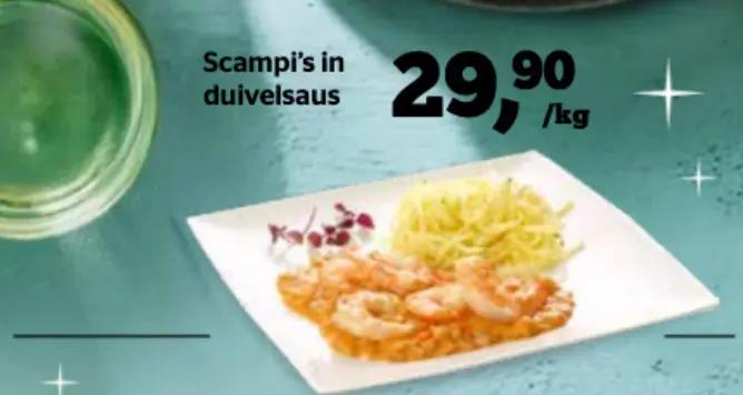 Promotie: Scampi's in duivelsaus
