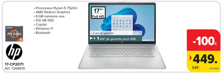 Offre: Hp 17-CP2071