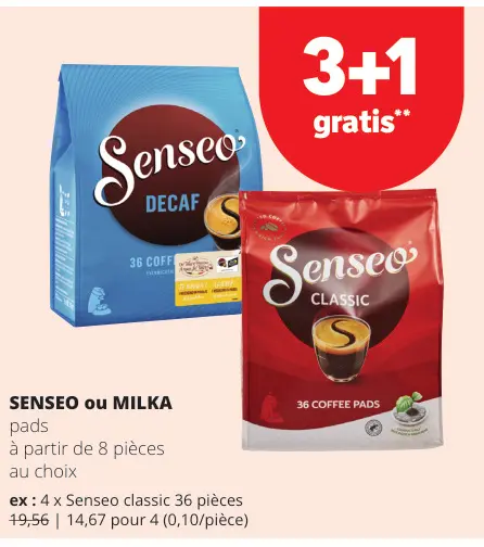 Offre: Senseo ou Milka pads