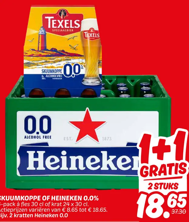 Aanbieding: Skuumkoppe of Heineken 0.0%