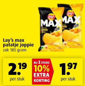 Aanbieding: Lay's max patatje joppie