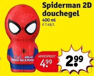 Promotie: Spiderman 2D douchegel