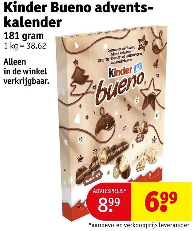 Promotie: Kinder Bueno adventskalender