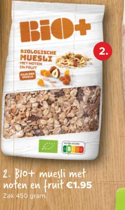 Aanbieding: muesli met noten en fruit