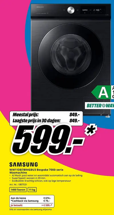 Aanbieding: Bespoke 7000-serie Wasmachine