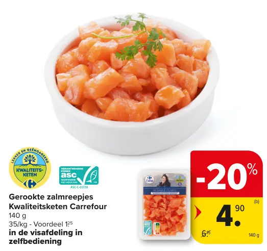 Promotie: Gerookte zalmreepjes