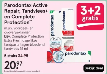 Aanbieding: Parodontax Active Repair, Tandvlees+ en Complete Protection