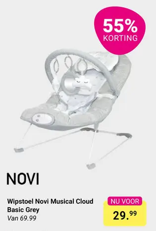 Aanbieding: Wipstoel Novi Musical Cloud Basic Grey