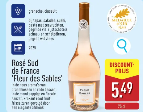 Promotie: Rosé Sud de France 'Fleur des Sables'