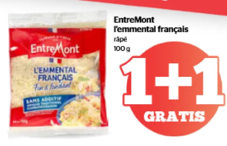 Offre: l'emmental français râpé
