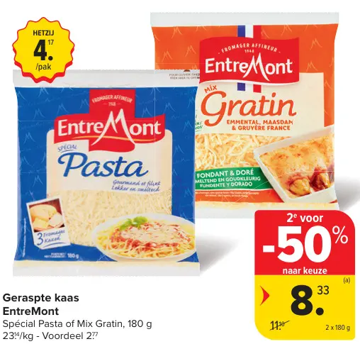 Aanbieding: Geraspte kaas