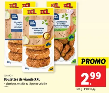 Offre: Boulettes de viande XXL