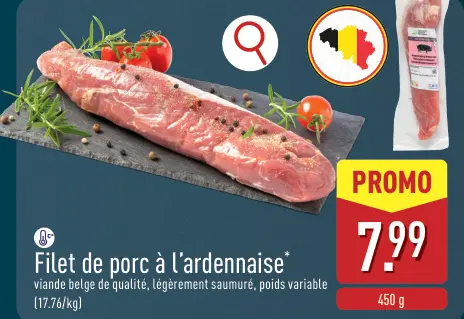 Offre: Filet de porc à l'ardennaise