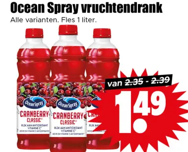 Aanbieding: Ocean Spray vruchtendrank