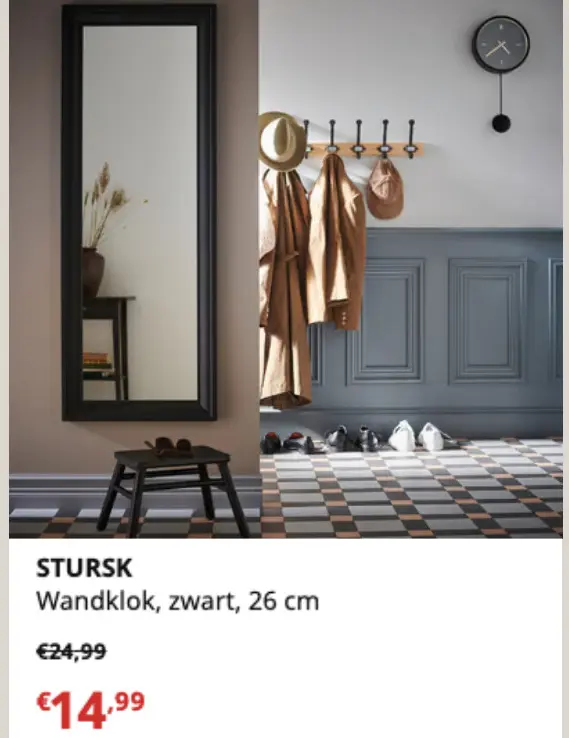 Promotie: Stursk Wandklok