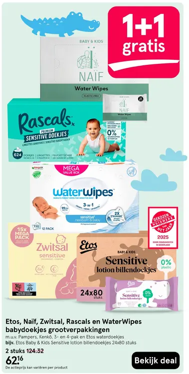 Aanbieding: Babydoekjes grootverpakkingen