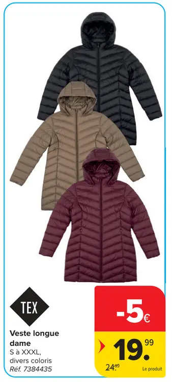 Offre: Veste longue dame