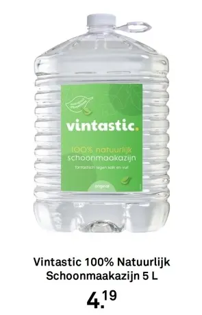 Aanbieding: Vintastic 100% Natuurlijk Schoonmaakazijn 5 L